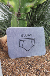 Necessaire Porta Cueca Limpinha Sujinha P Cinza