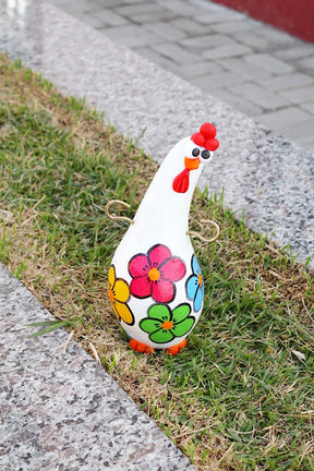 Galinha Porta Caneca em Cabaça Branca