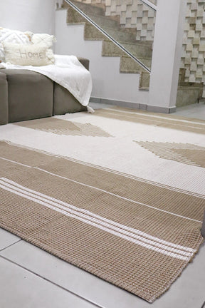 Tapete de Bico X Linha Bege 2,00x2,50m