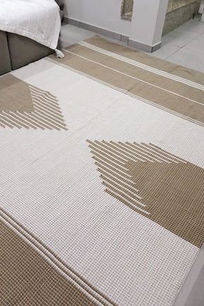 Tapete de Bico X Linha Bege 2,00x2,50m