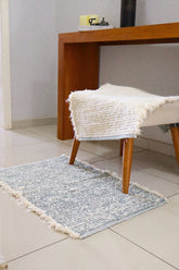 Tapete Algodão Felpudo Dupla Face Verde sem Franja 50x80cm