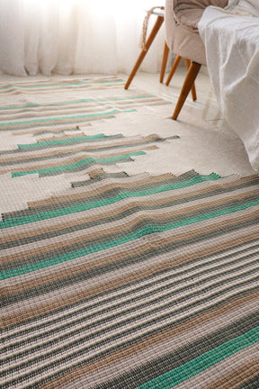 Tapete de Bico Linha Trabalhado Colorido Verde 1,50x2,00m