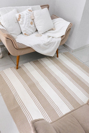 Tapete em Linha Listra Bege 1,50x1,50m