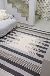Tapete de Bico Linha Preto e Cinza 2,00x3,00m