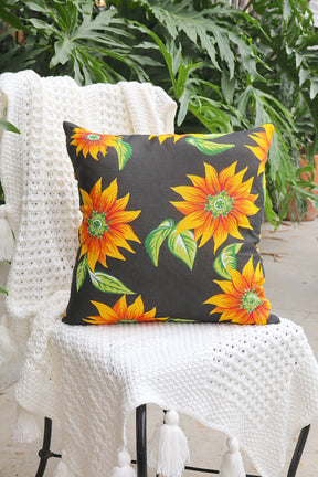 Capa de Almofada Chita Preta 45x45