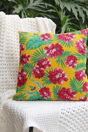 Capa de Almofada Chita Amarela 45x45