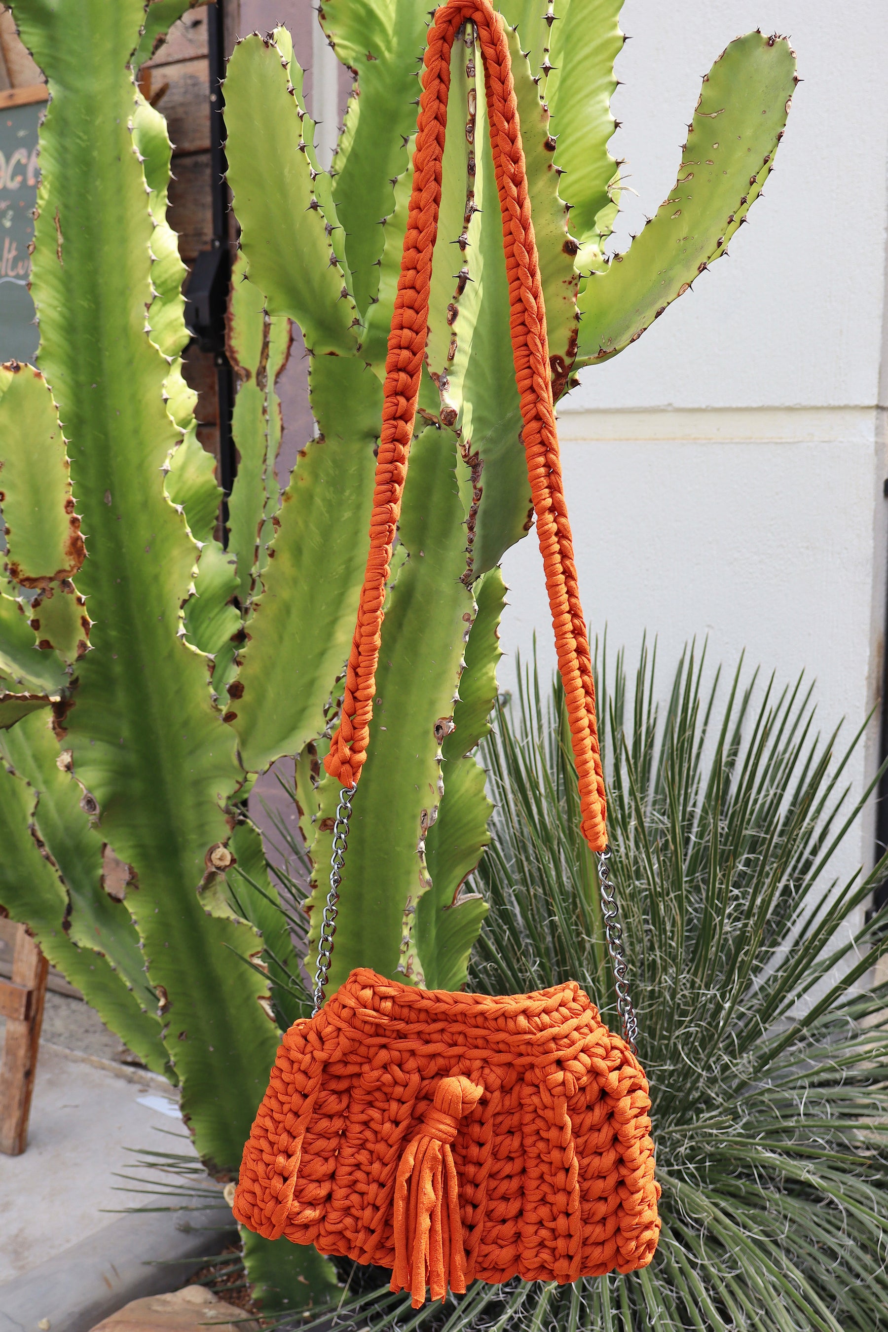 Bolsa Crochê Sanfoninha Terracota
