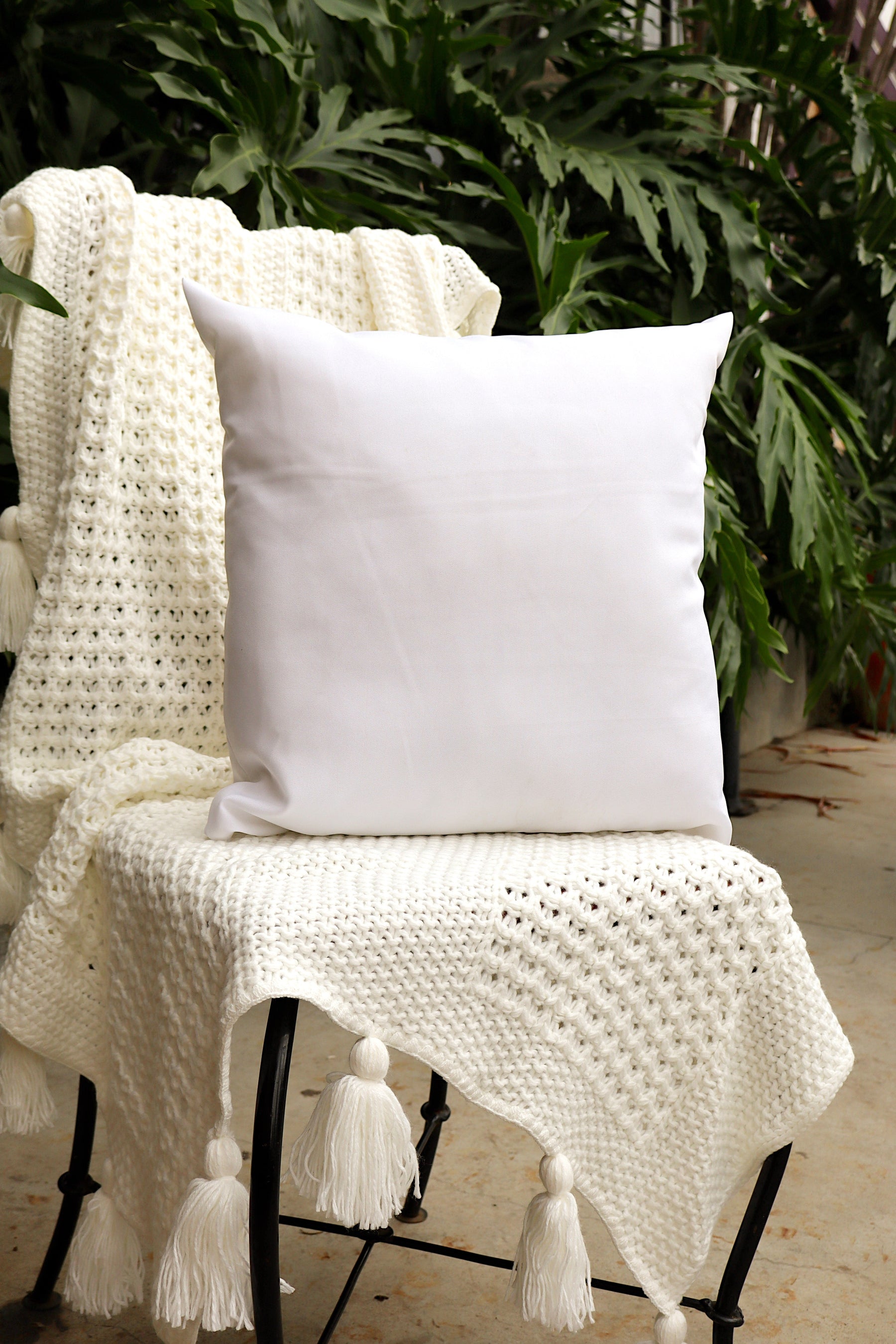 Capa de Almofada Oxford Lisa Off White Cru 45x45