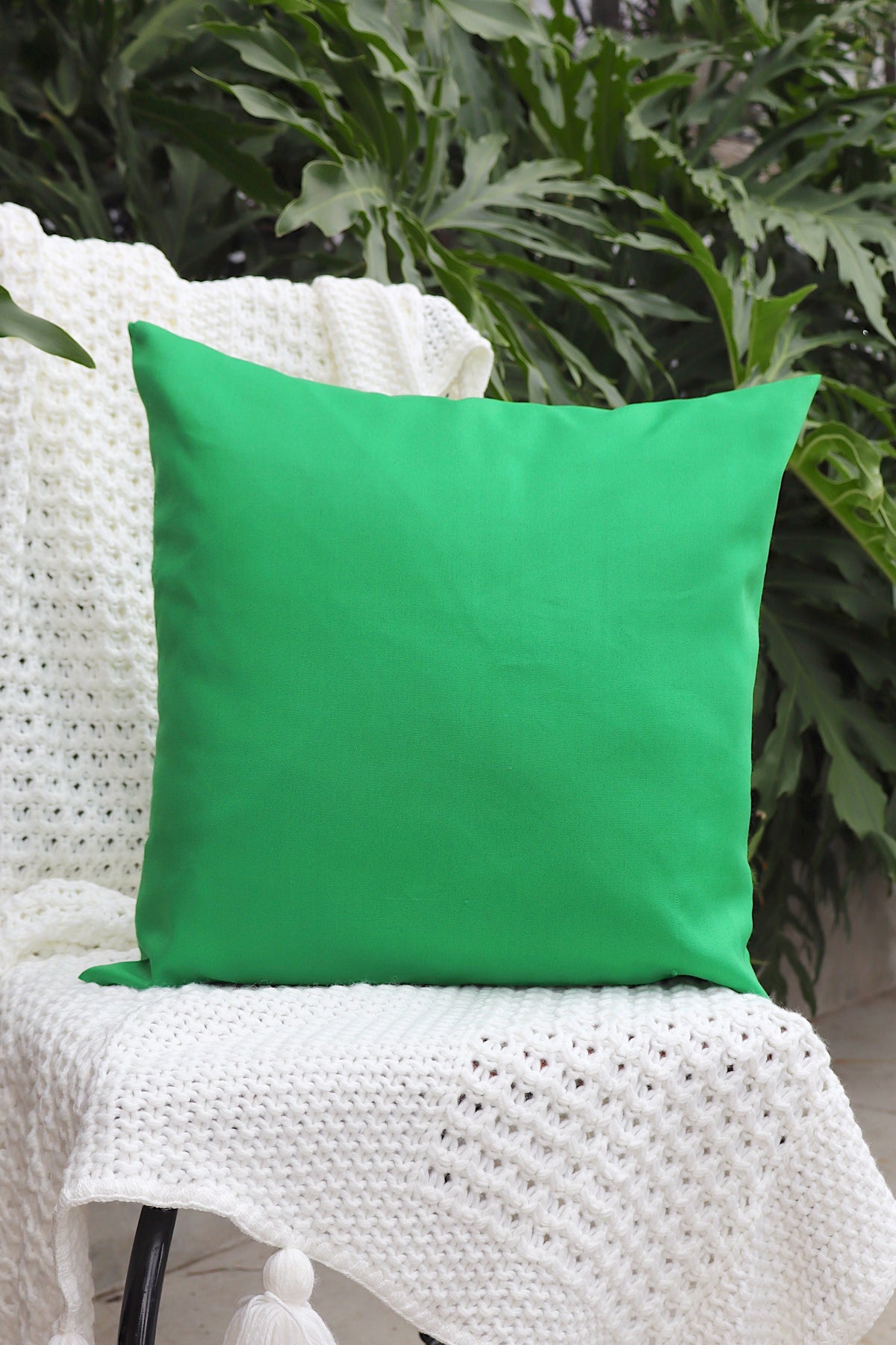 Capa de Almofada Oxford Lisa Verde 65x65
