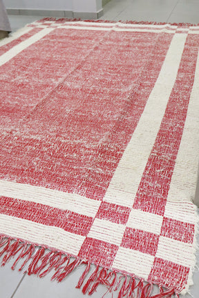 Tapete Algodão Felpudo Dupla Face Vermelho 2,00x2,50m