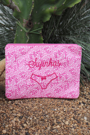 Necessaire Porta Calcinha Limpinha Sujinha G Rosa