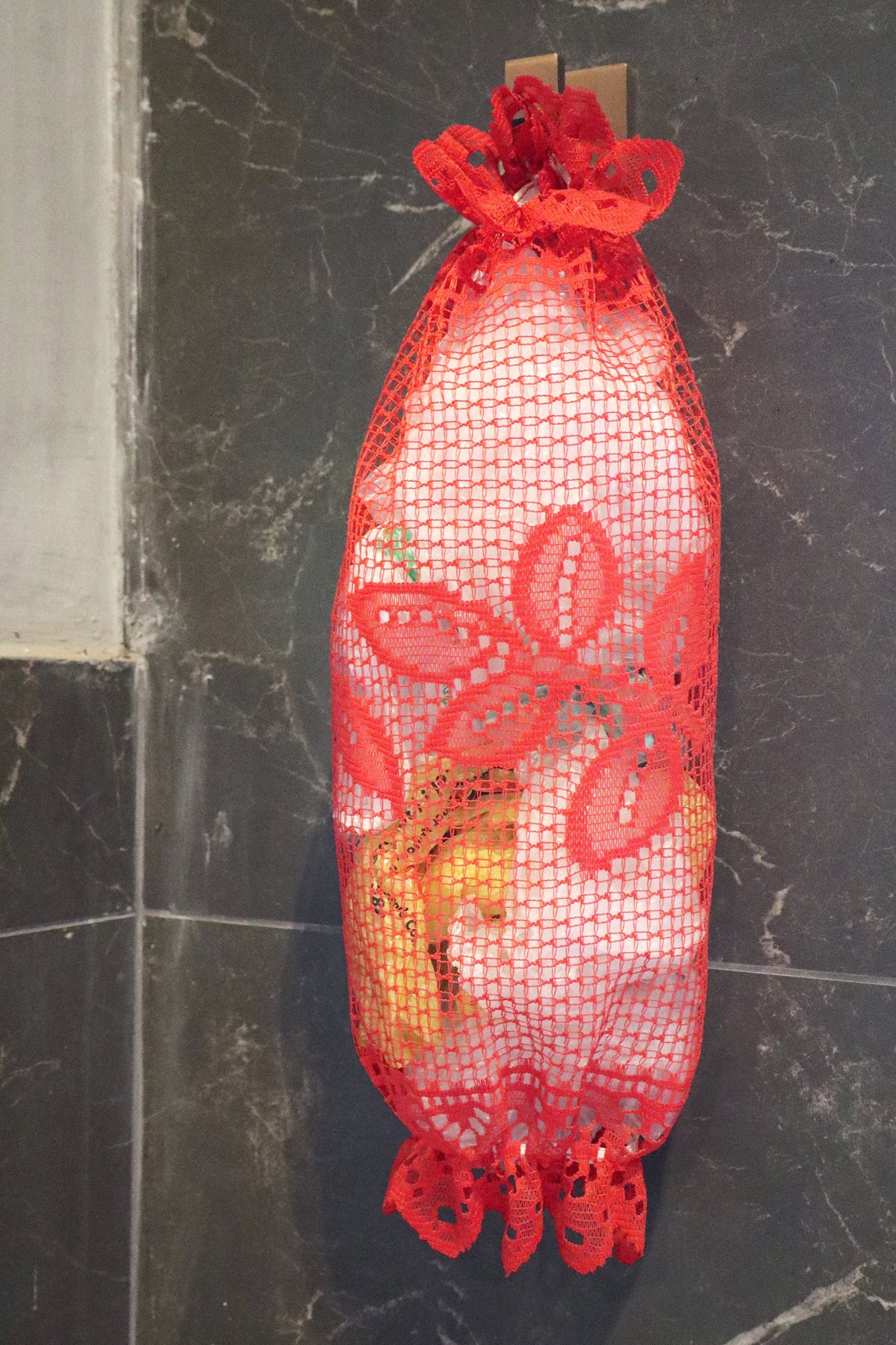 Puxa Saco Renda Vermelho