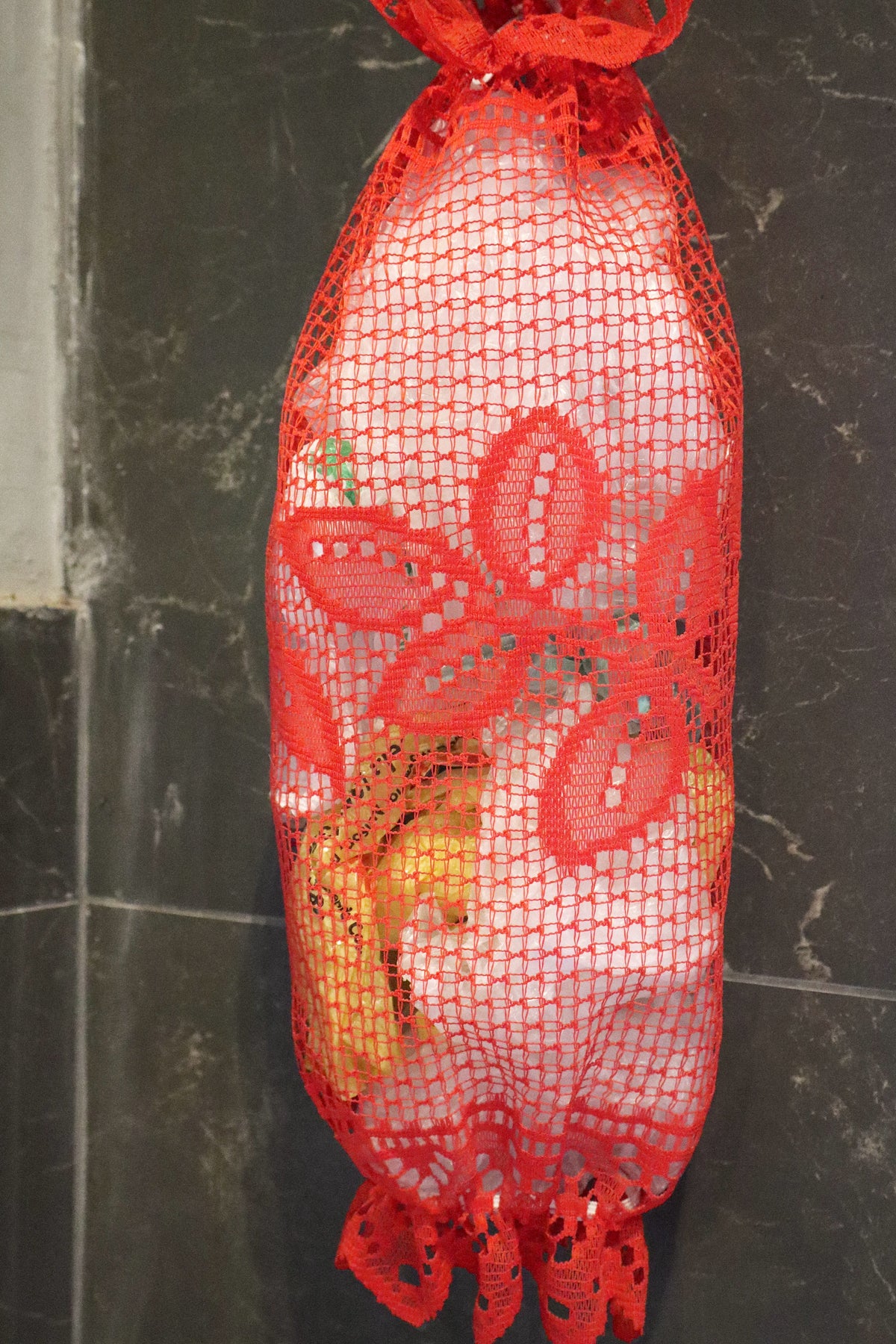 Puxa Saco Renda Vermelho
