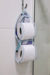 Porta Papel Higiênico 2 Lugares Tule Azul Claro