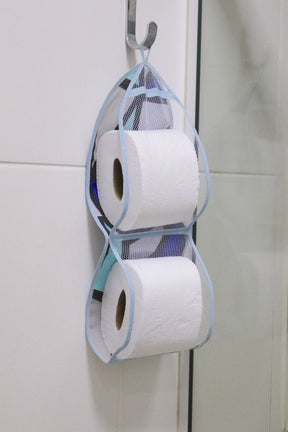 Porta Papel Higiênico 2 Lugares Tule Azul Claro