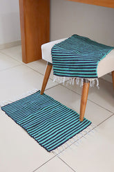 Par de Tapete Zebrinha Mini Azul