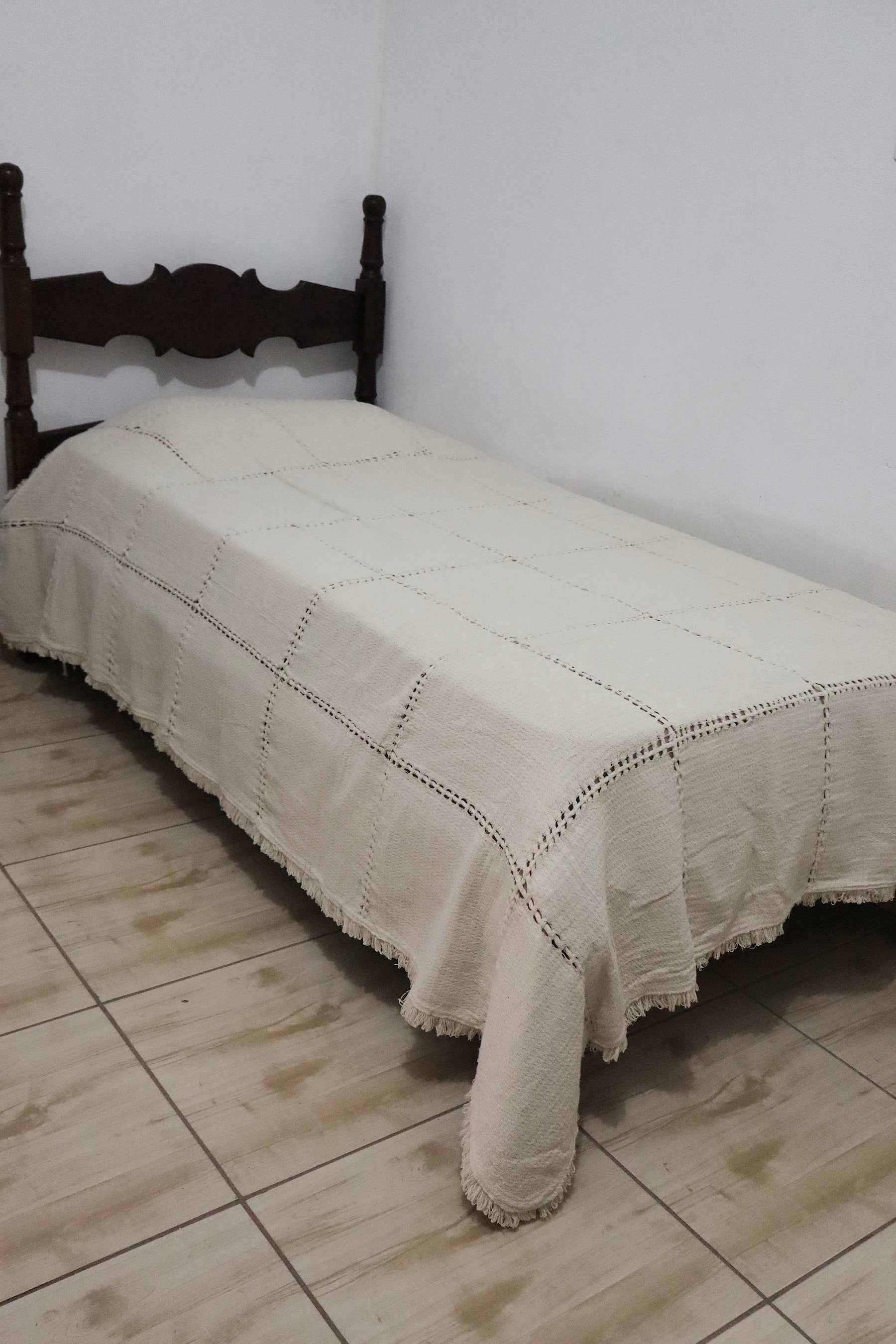 Colcha Solteiro Retalho Chita Bainha 1,40x2,20m