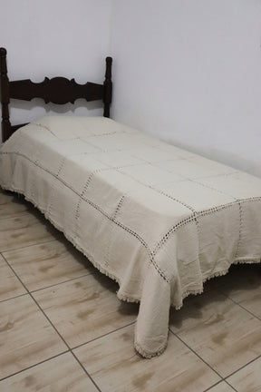 Colcha Solteiro Retalho Chita Bainha 1,40x2,20m