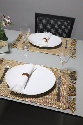 Par Lugar Americano Linha com Fio Lurex Mesclado