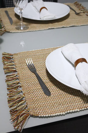 Par Lugar Americano Linha com Fio Lurex Mesclado