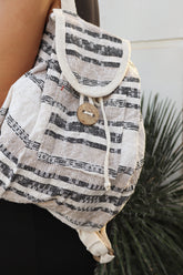 Mochila / Bolsa Bege e Preta Mesclada