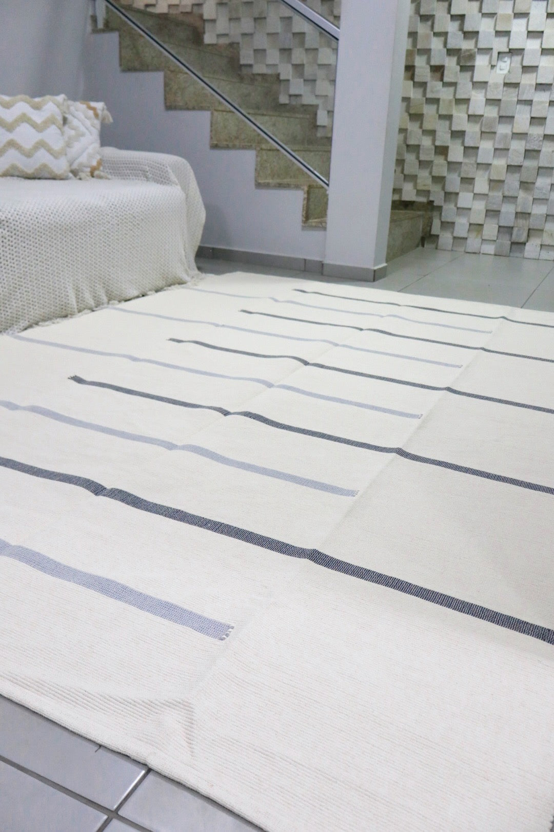 Tapete em Linha Capri Preto e Cinza 2,00x3,00m