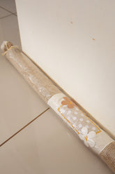 Peso Porta Cobra Juta Bege e Branco 80cm