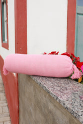 Almofada Rolinho Bala Rosa Claro