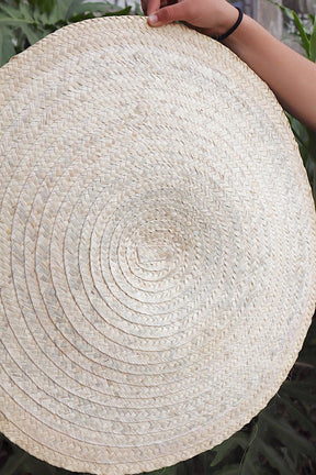 Tapete de Palha Redondo Liso 90cm