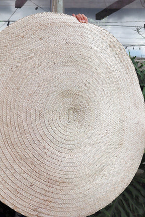 Tapete de Palha Redondo Liso 90cm