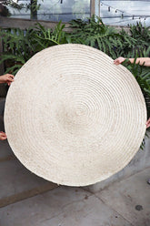 Tapete de Palha Redondo Liso 120cm