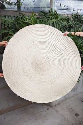 Tapete de Palha Redondo Liso 120cm
