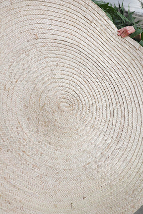 Tapete de Palha Redondo Liso 120cm