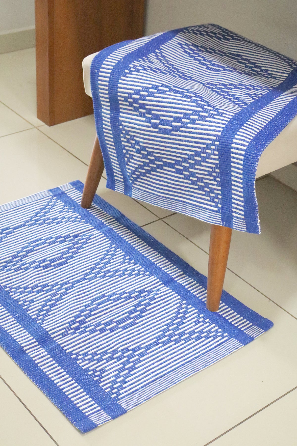 Tapete 46X67cm Egito Azul