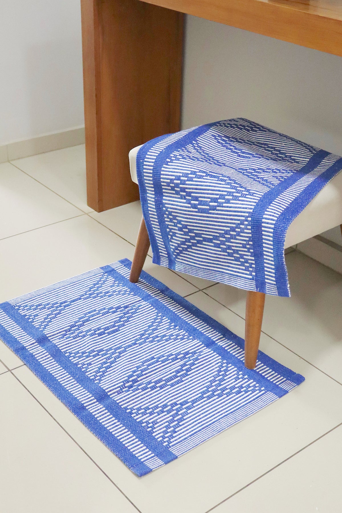 Tapete 46X67cm Egito Azul