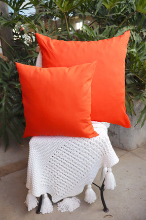Capa de Almofada Oxford Lisa Laranja 45x45