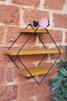Prateleira Losango 3 Andares P Flor Rosa