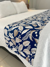 Peseira em Tecido Belize Floral Azul