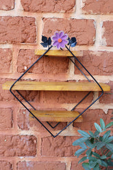 Prateleira Losango 3 Andares P Flor Roxa