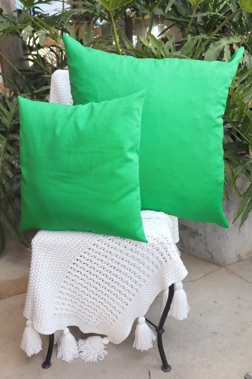 Capa de Almofada Oxford Lisa Verde 45x45