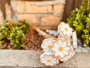 Buquê De Flor Madeira Branco G