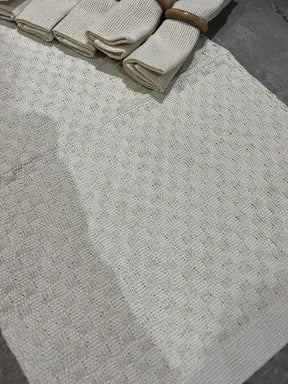 Kit De Jogo Americano, Guardanapo e Argola 6 lugares Cru Sem Franja
