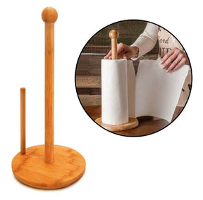 Suporte Porta Papel Toalha em Bambu