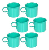 Kit 6 Canecas Coloridas Alumínio Tifanny