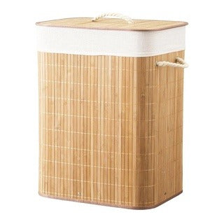 Cesto Organizador de Roupa Suja Forrado em Bambu