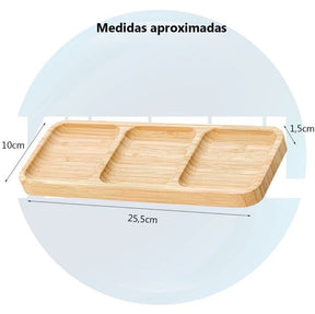Petisqueira com 3 Divisórias em Bambu