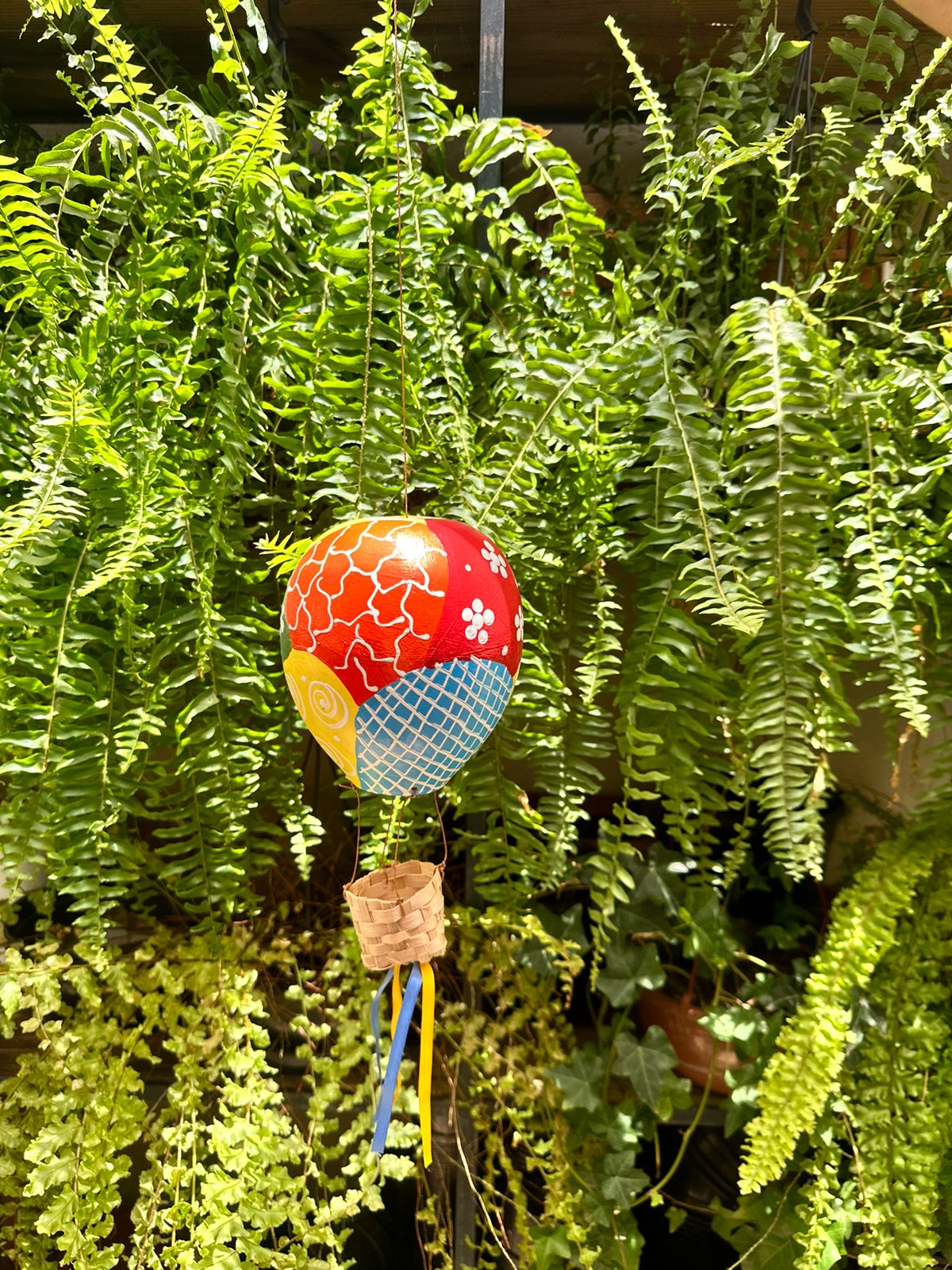 Móbile Balão em Cabaça Patchwork
