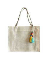 Bolsa de Praia Juta Cru com Chaveiro