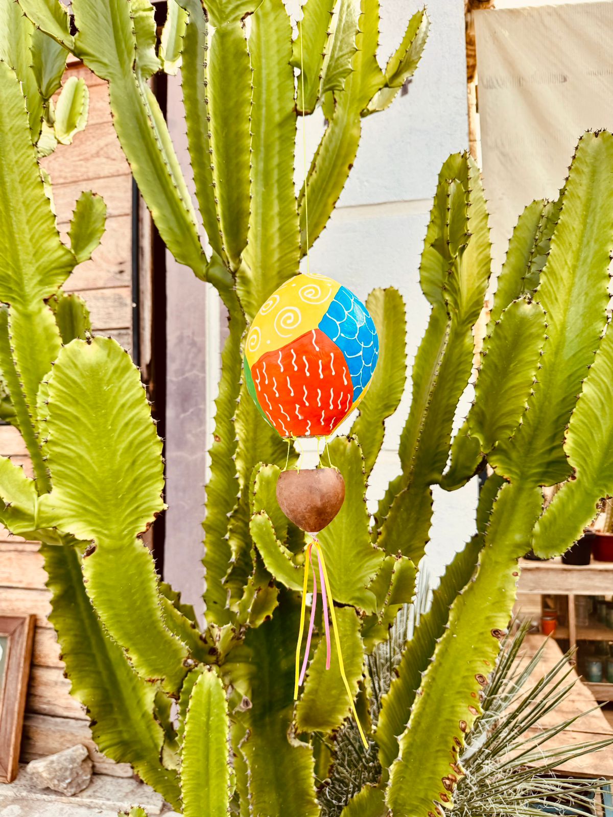 Móbile Balão em Cabaça Patchwork