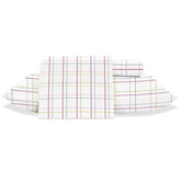 Jogo de Cama Jolitex Lençol King 3 Peças Branco Quadriculado